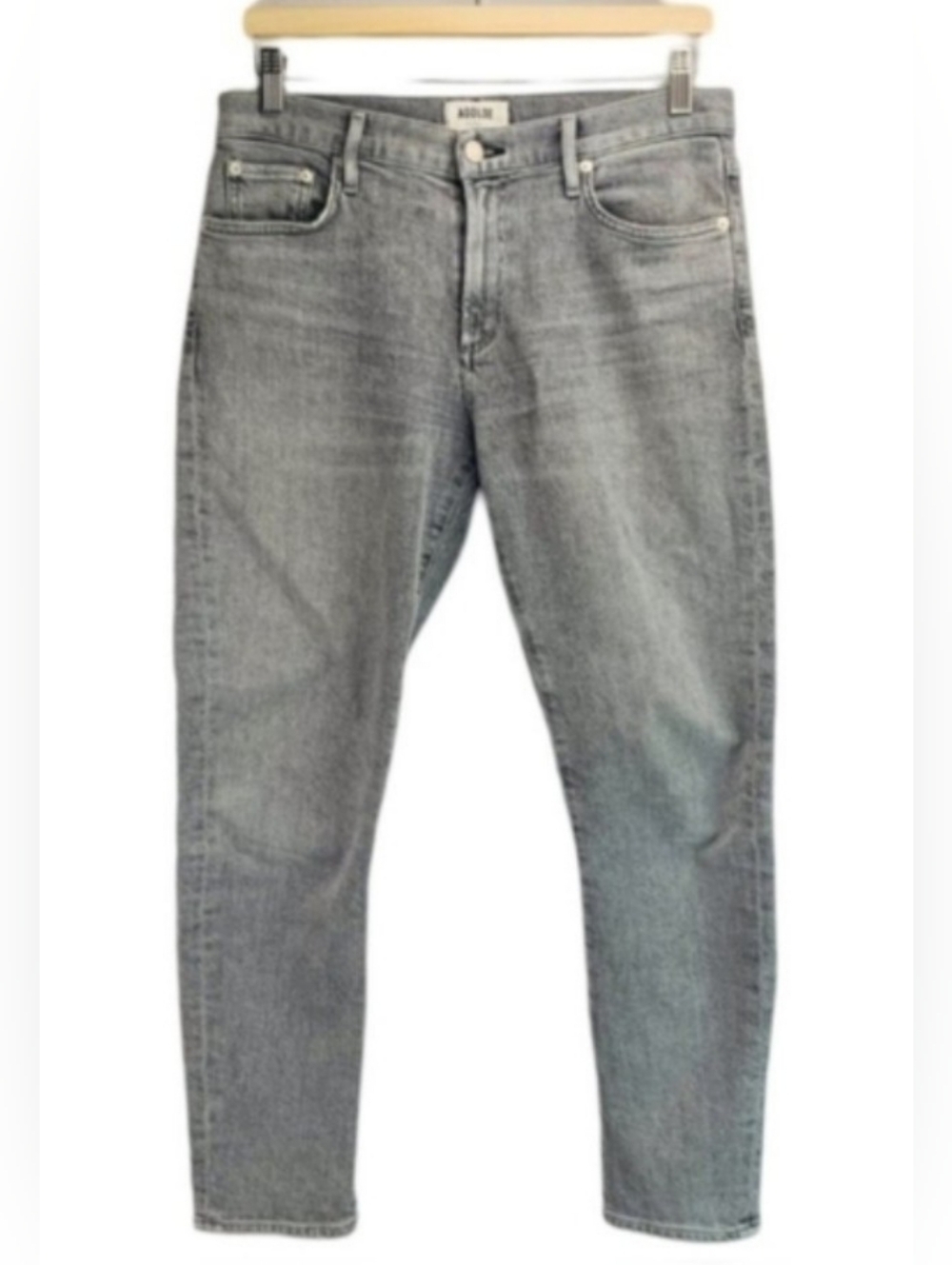 AGOLDE Toni High Rise Straight Leg Jeans Light Gray Wash Size 25